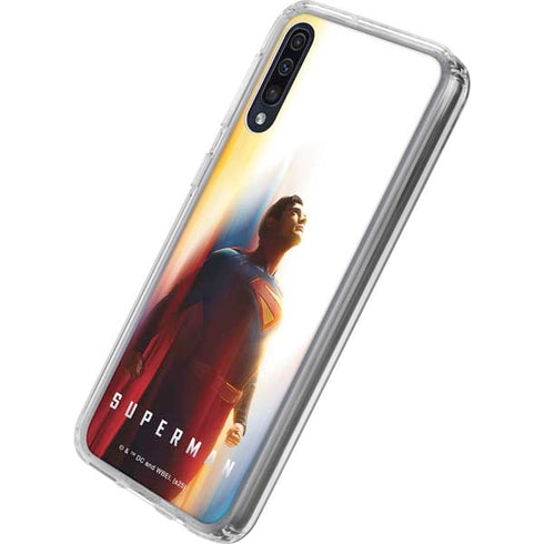 Superman 2025 Man of Steel Ascension Heroic Glow Galaxy A50 Clear Case